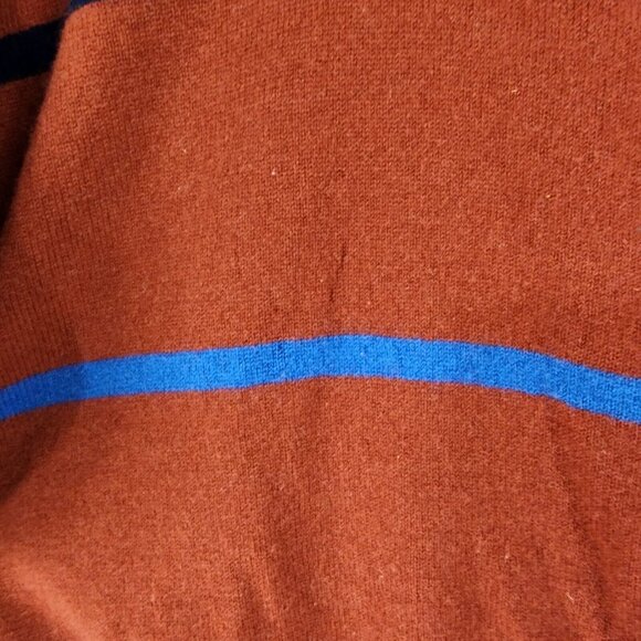 The Scotch House Sweater Mens Large Red Striped Embroidered Golfer Vintage Wool - Picture 11 of 11